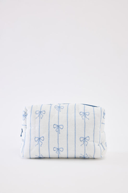 Diaper Pouch - Ribbon/Blue