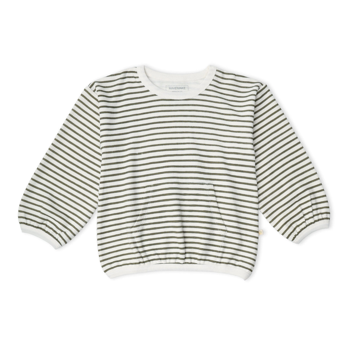 Organic Tee & Pant Slouch Set - Olive Stripes