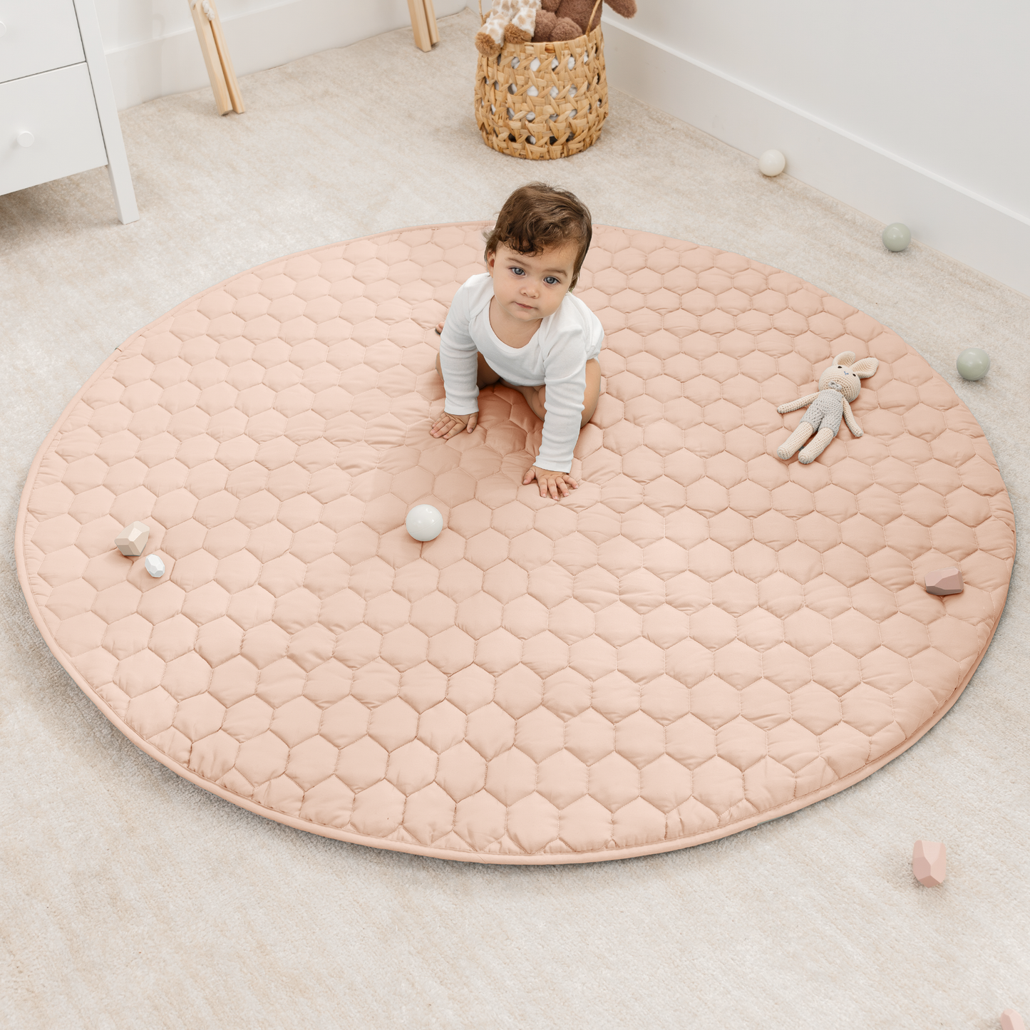 Play Mat with Non-Slip Bottom in Blush