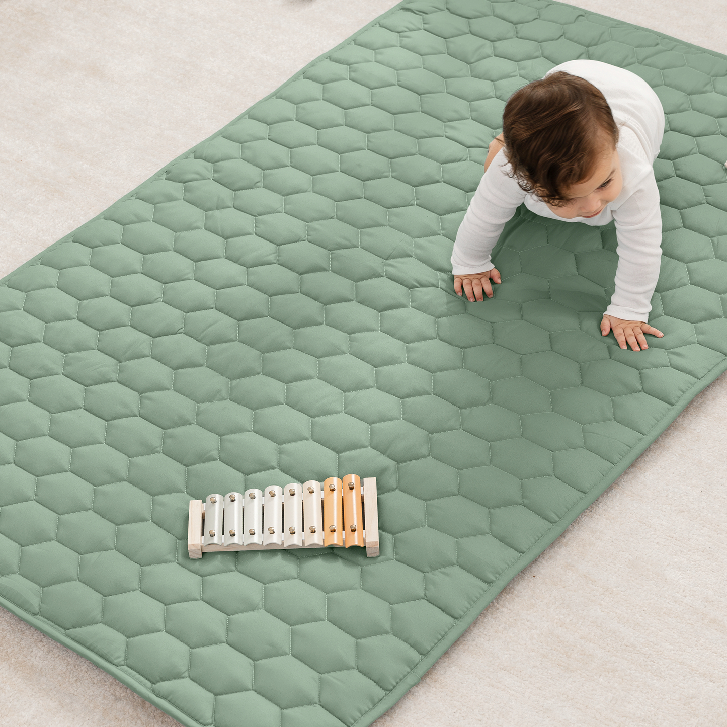 Play Mat with Non-Slip Bottom in Fern