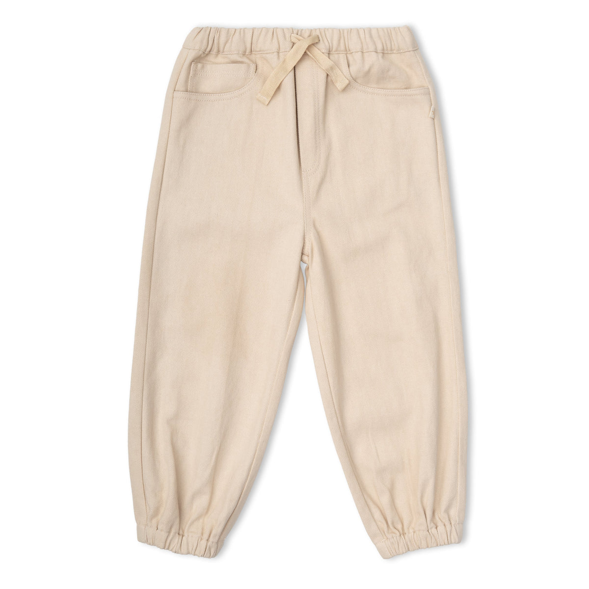 Organic Twill Joggers Pants - Oat