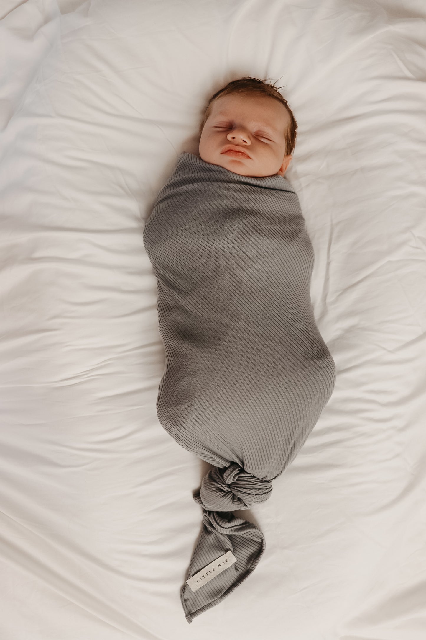 Stone Ribbed Stretch Swaddle