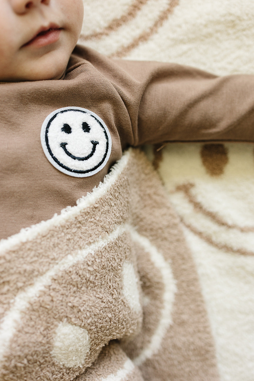 Smiley Plush Lovey | Latte