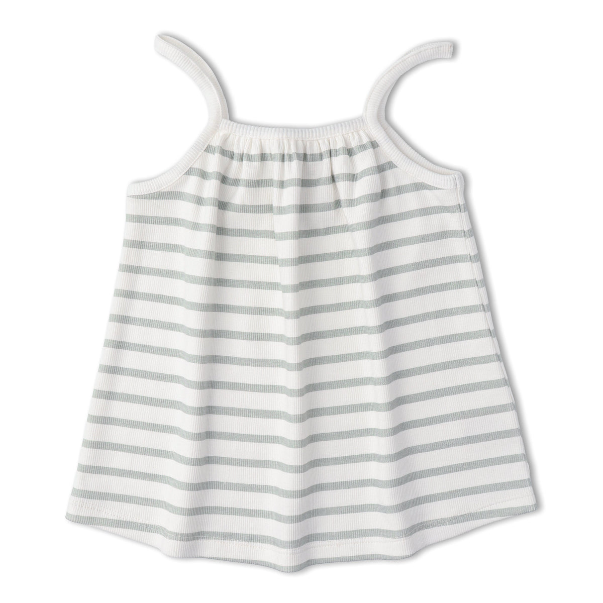 Organic Tank Top & Shorts Set - Fog Stripes