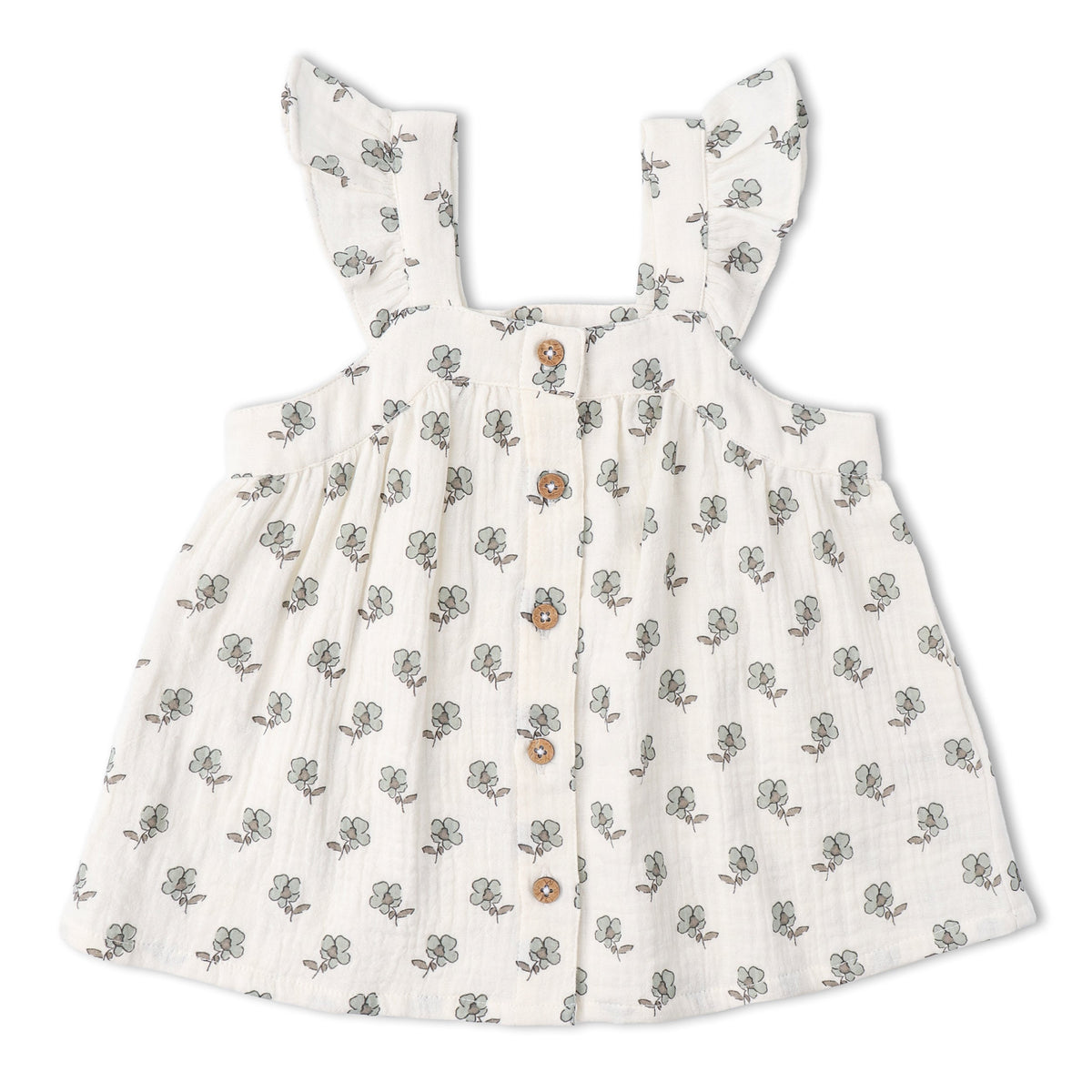 Organic Flutter Top & Shorts Set - Poppy