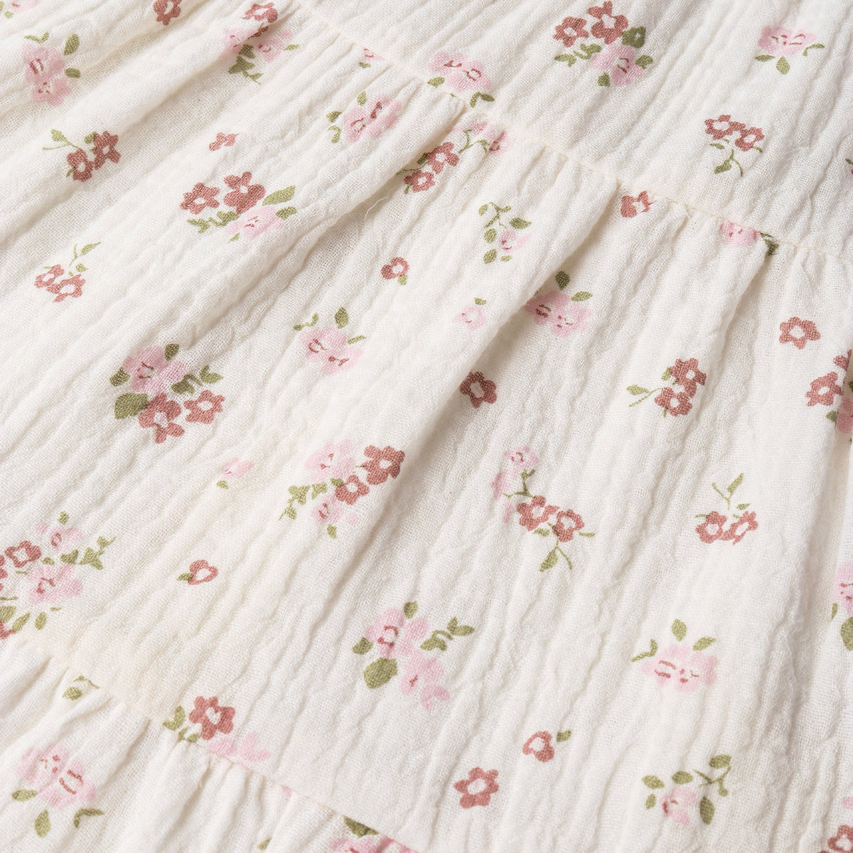 Organic Smocked Jumpsuit - Blush Floral