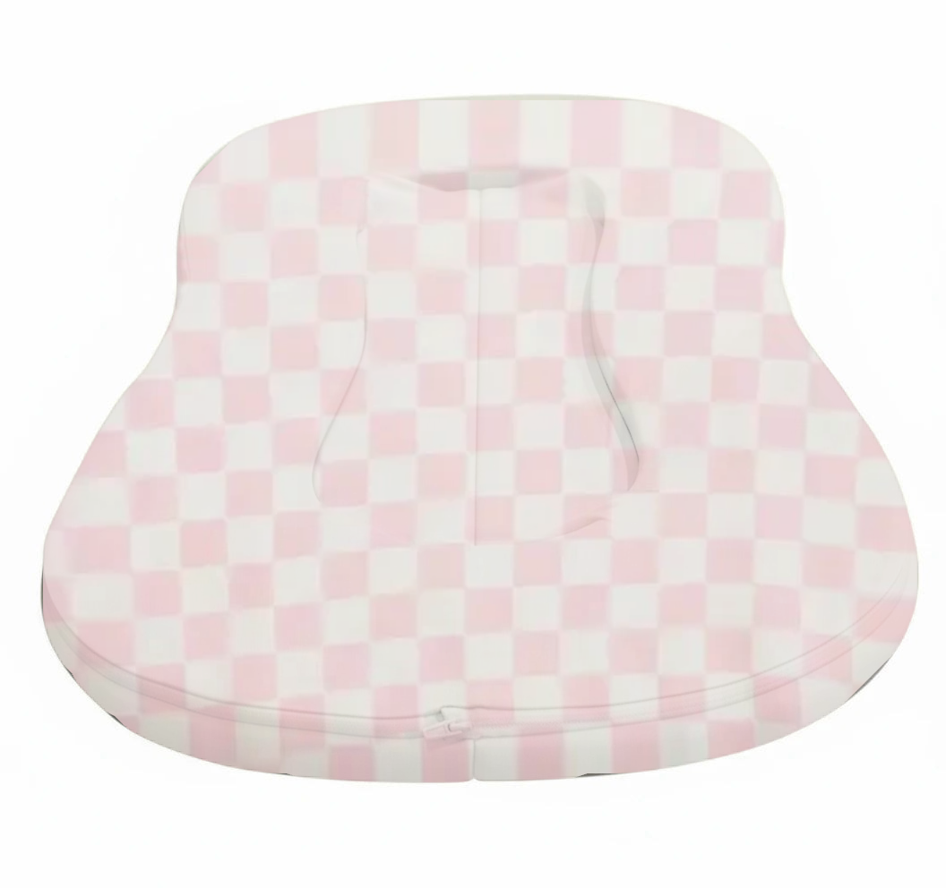 Pink White Checkered New Lounger Curve Cover