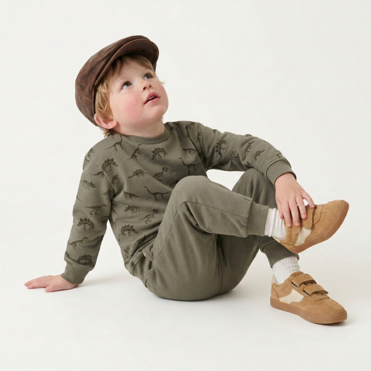 Organic Fleece Jogger Pants - Olive