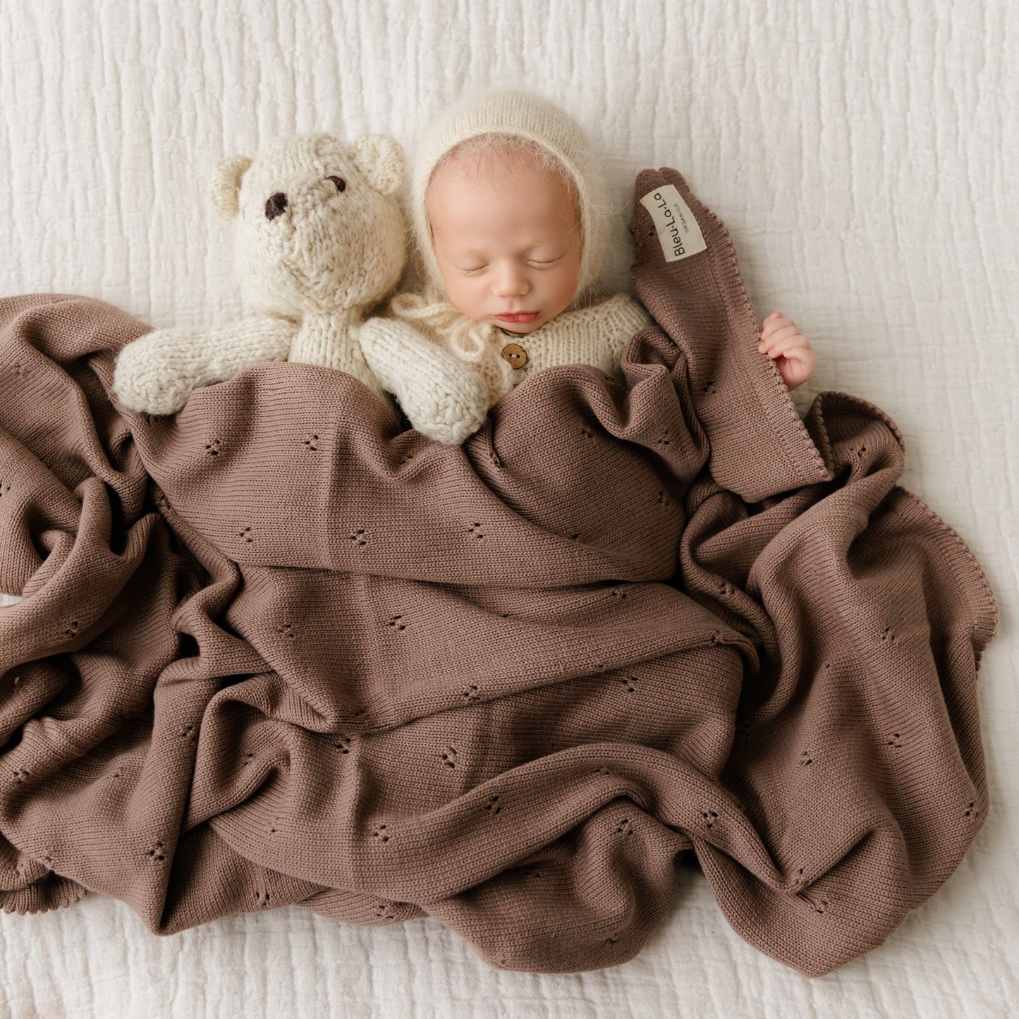 Organic Pointelle Luxury Knit Swaddle Blanket
