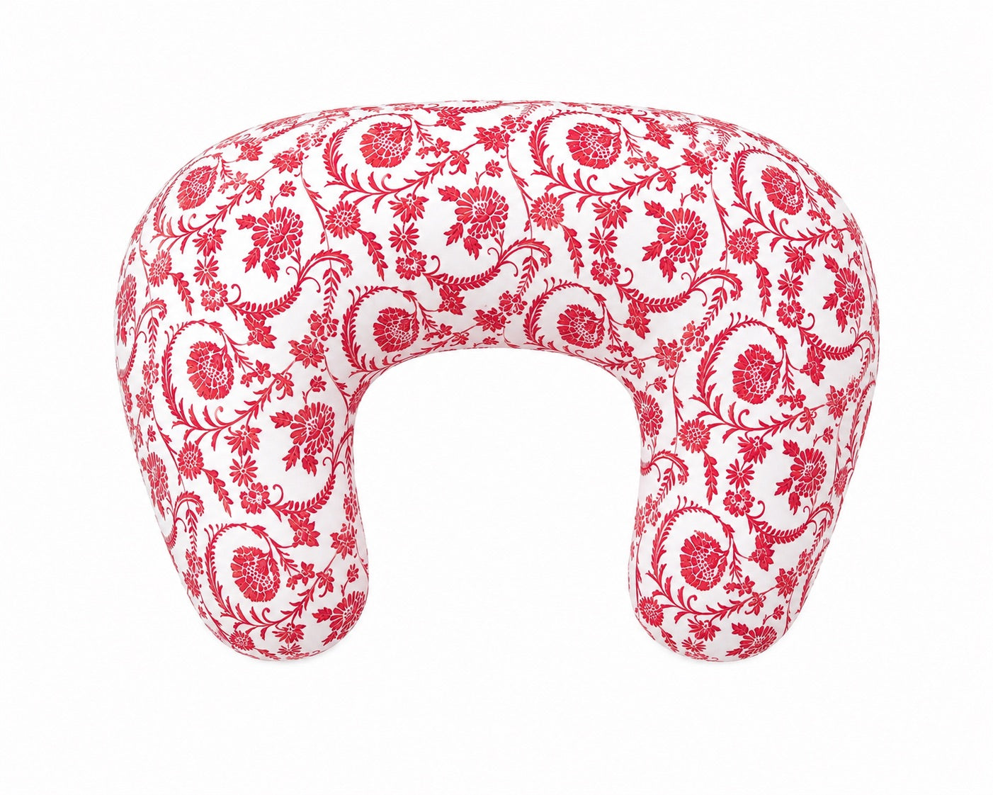 Red Chinoiserie Ruffle Nursing Pillow Cover