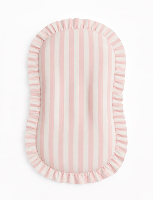 Pink White Stripe Baby Lounger Cover