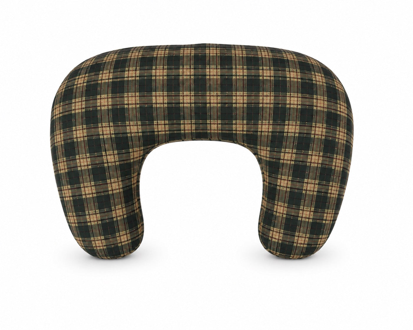 Green Plaid Ruffle Nursing Pillow Cover