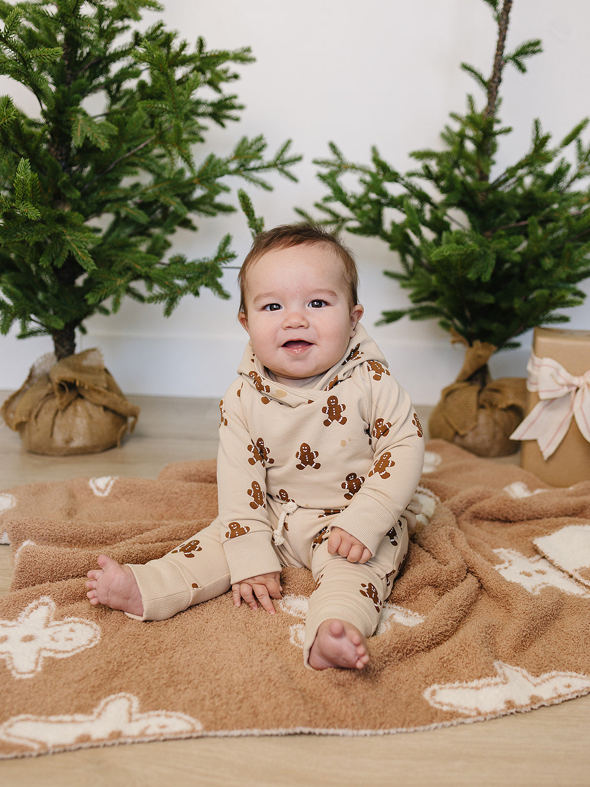 Gingerbread Hooded French Terry Set