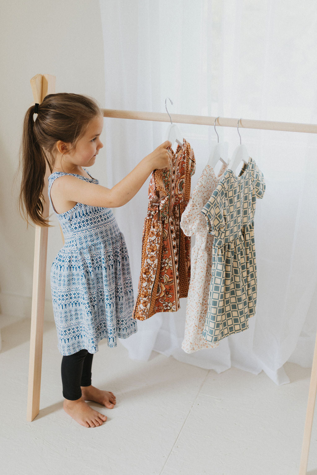 Wooden dress rack /toddler clothes rack