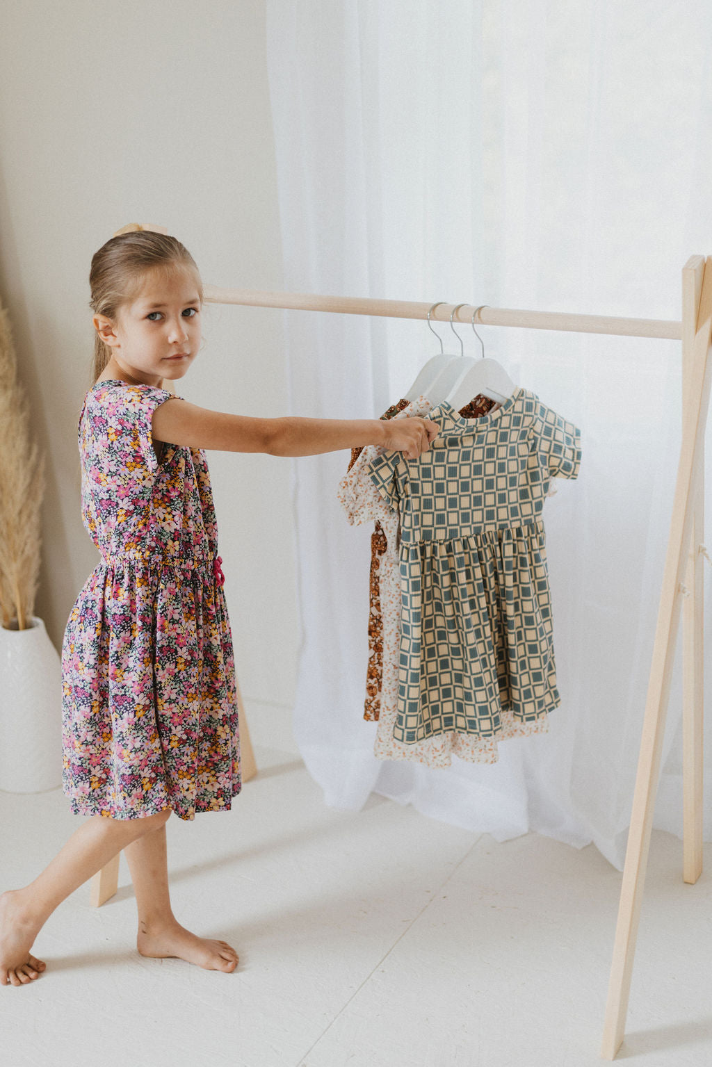 Wooden dress rack /toddler clothes rack
