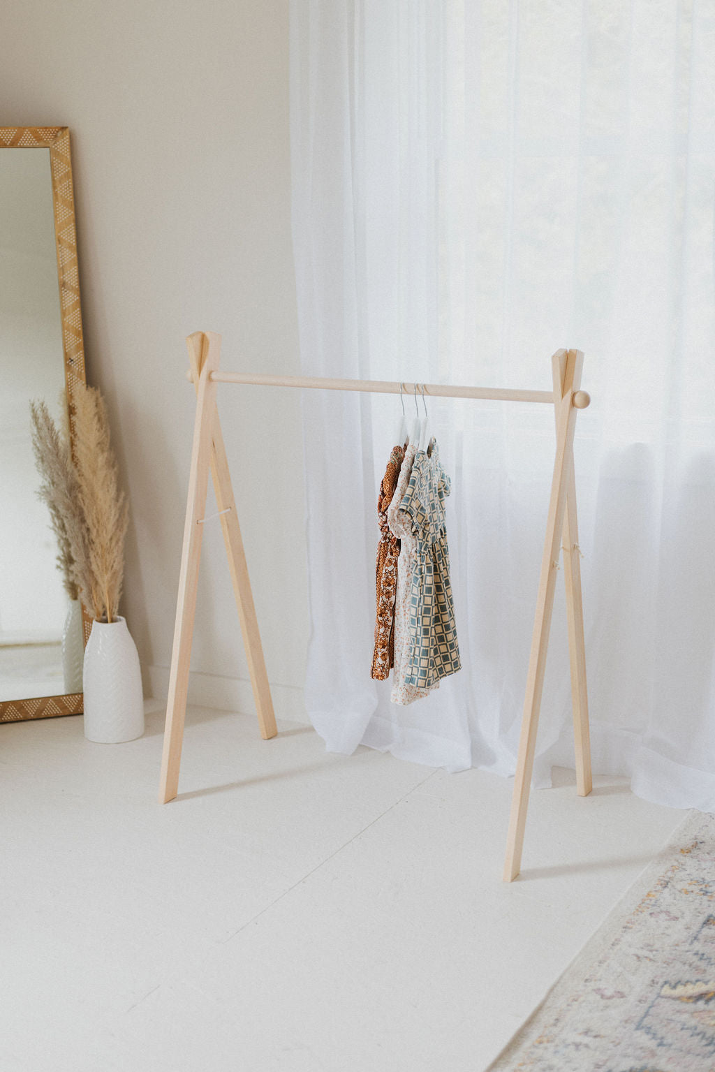 Wooden dress rack /toddler clothes rack