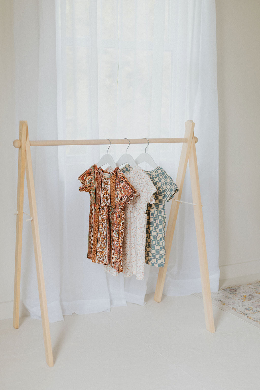 Wooden dress rack /toddler clothes rack