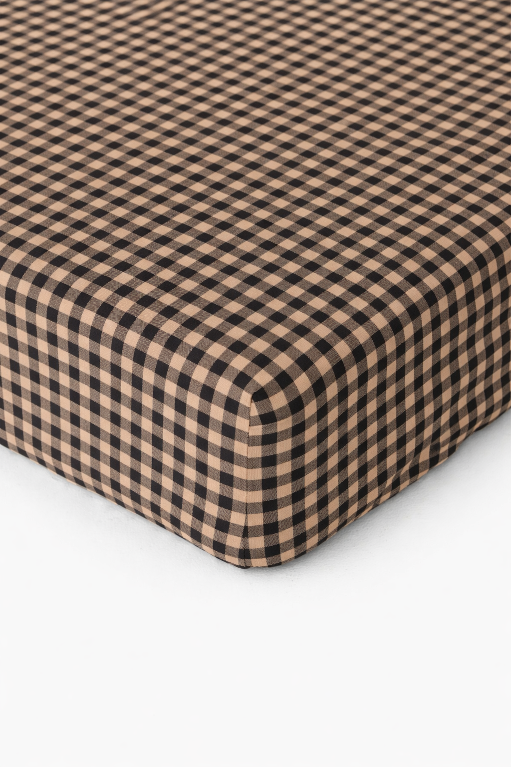 Cookie Brown Gingham Crib Sheet