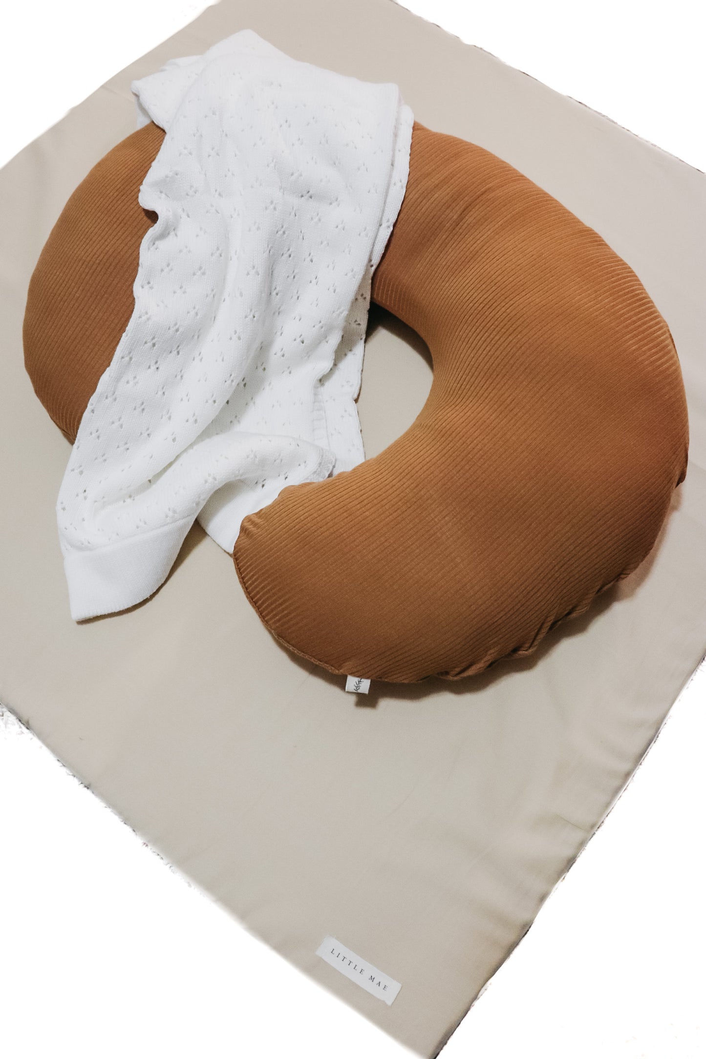 Caramel Ribbed Nursing Pillow Cover