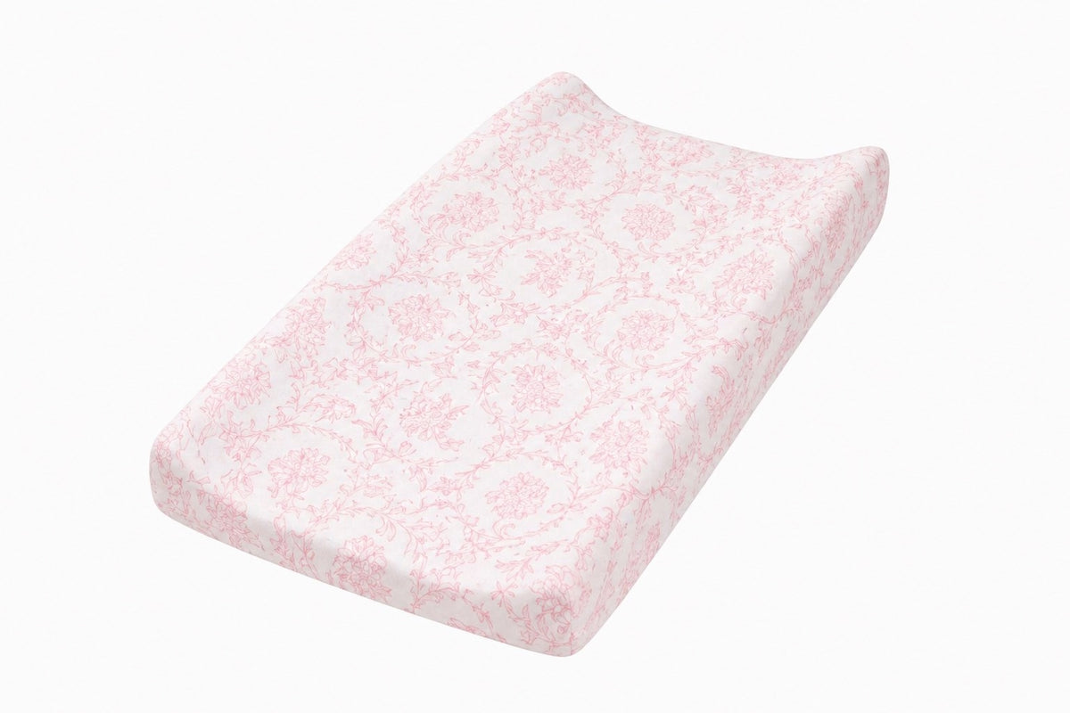 Pink Chinoiserie Changing Pad Cover