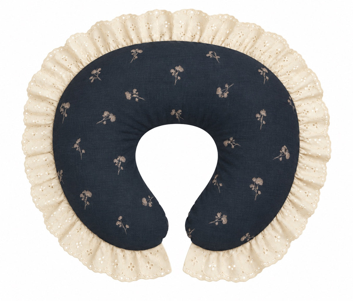 Ivory Eyelet Ruffle Original Nursing Pillow Cover