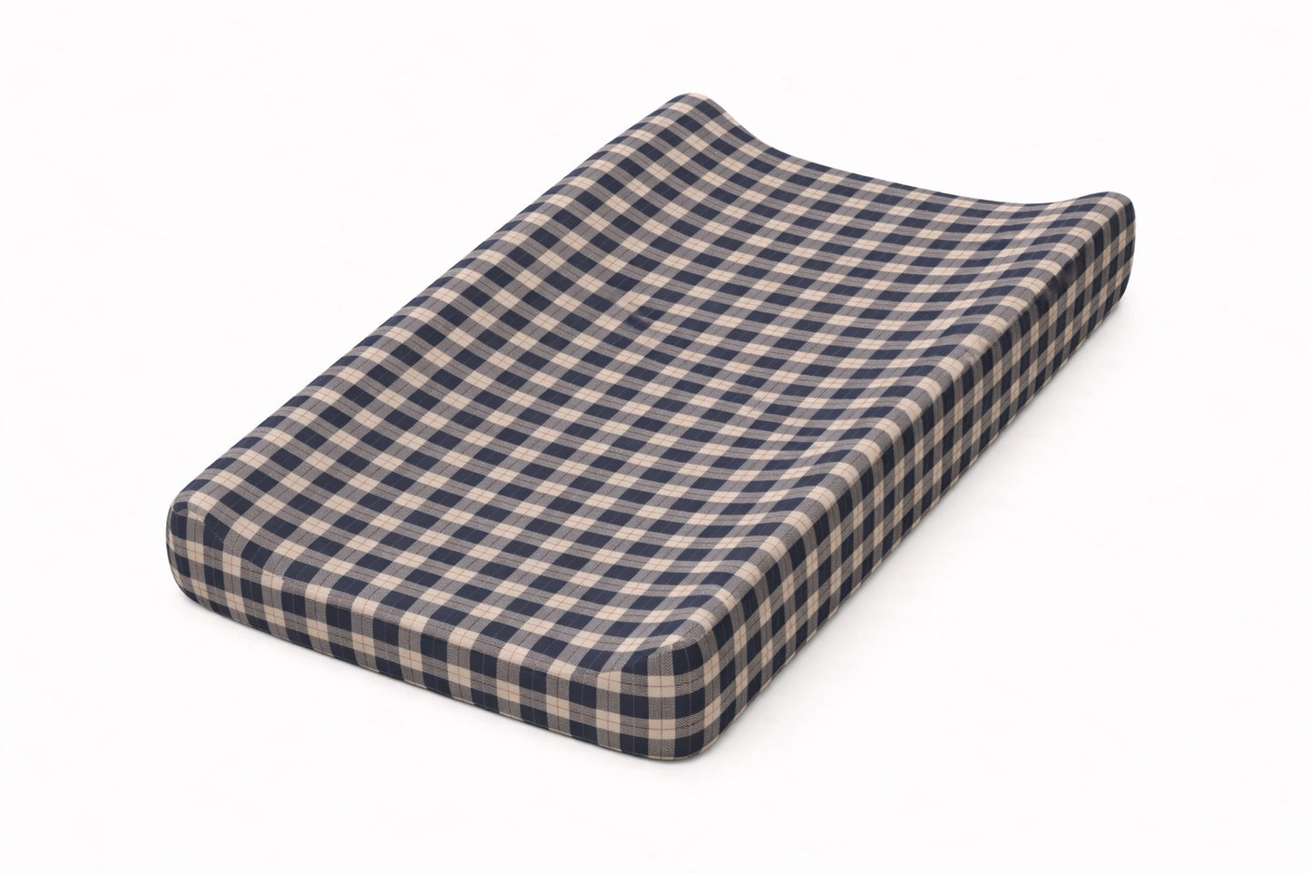 Blue Plaid Changing Pad Cover