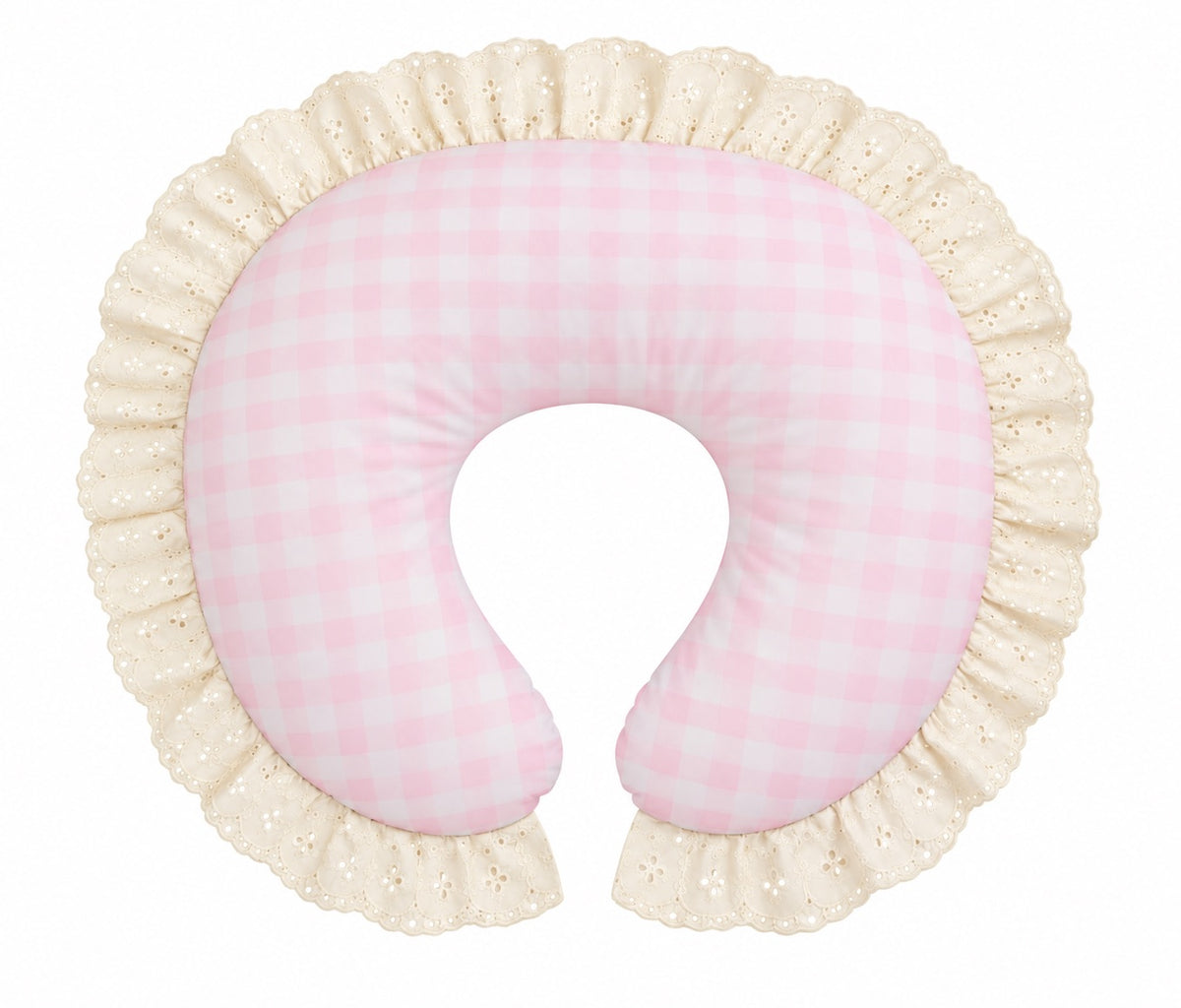Ivory Eyelet Ruffle Original Nursing Pillow Cover
