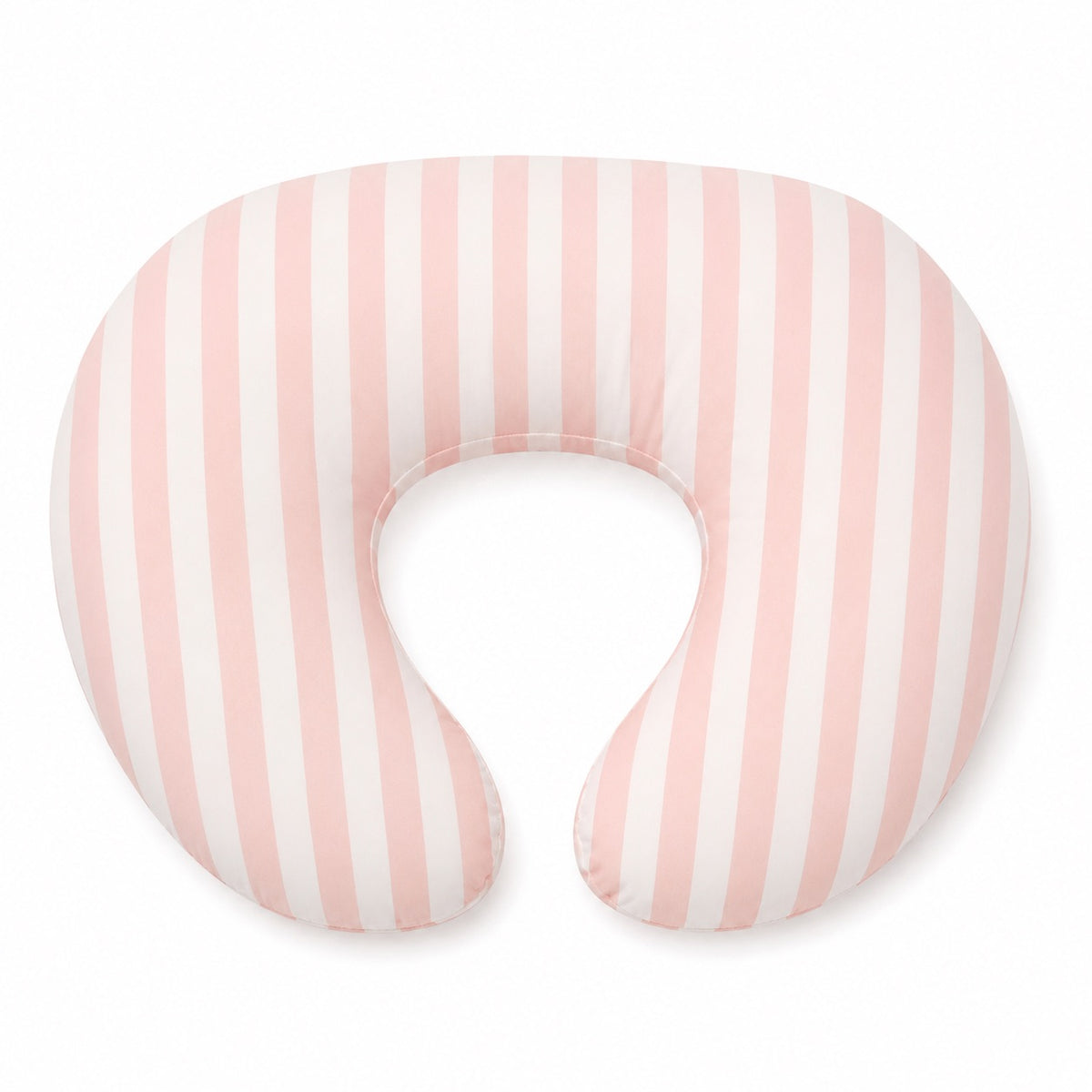 Pink White Stripe Ruffle Nursing Pillow Cover