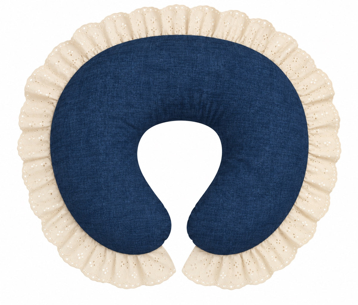 Ivory Eyelet Ruffle Original Nursing Pillow Cover