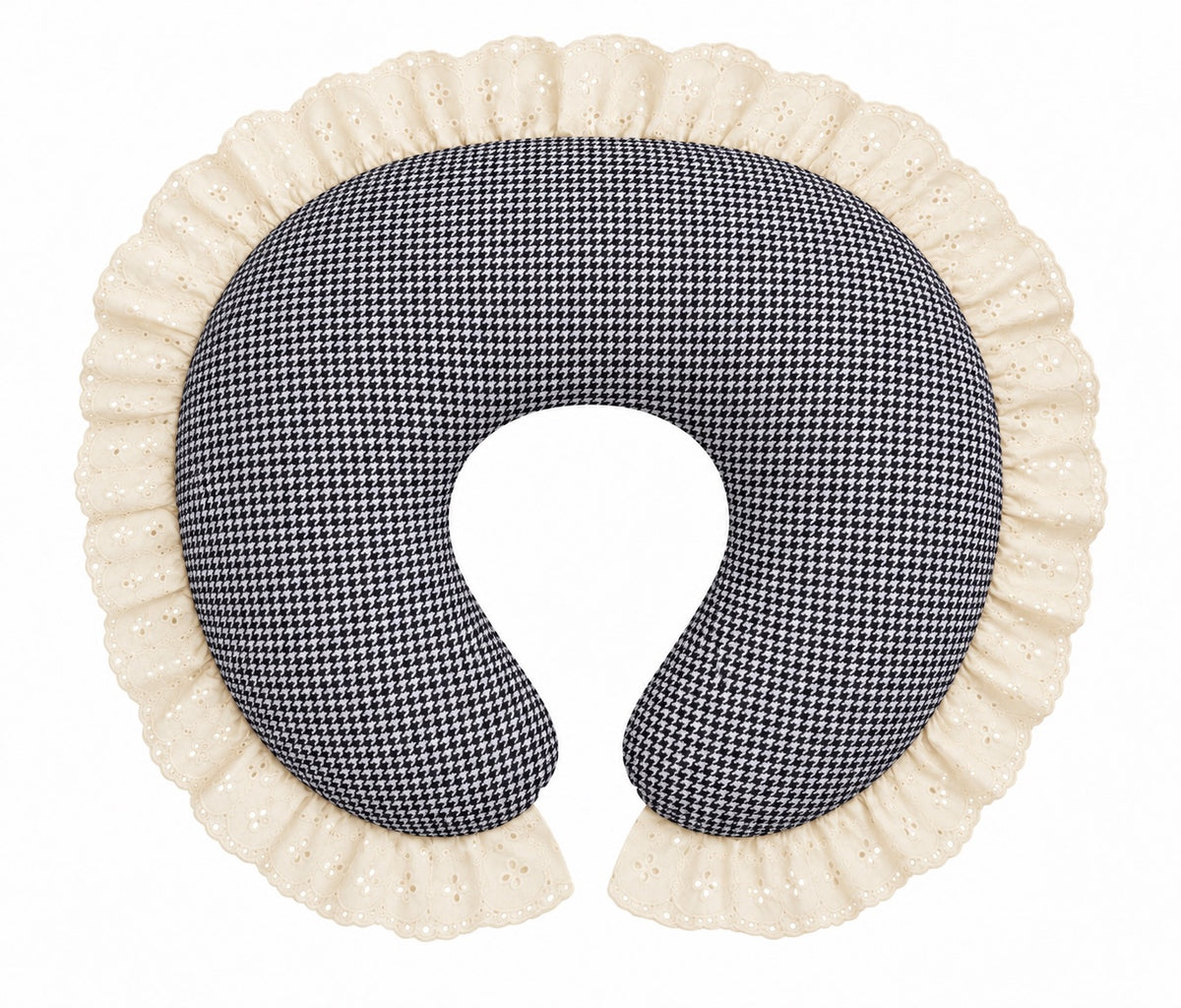 Ivory Eyelet Ruffle Original Nursing Pillow Cover