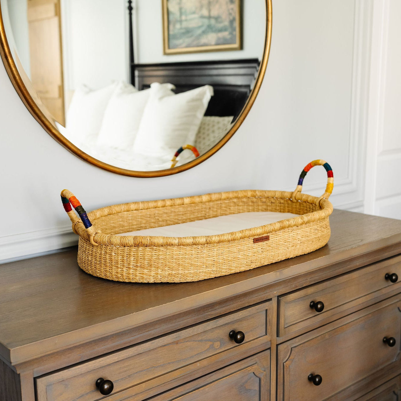 Rainbow Handle Changing Basket