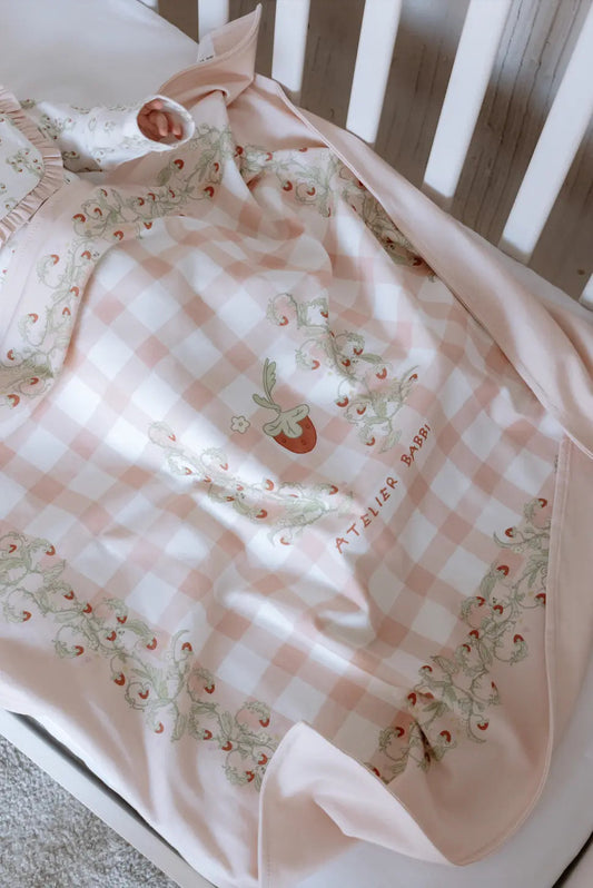 Double-Sided Baby Blanket - Strawberry