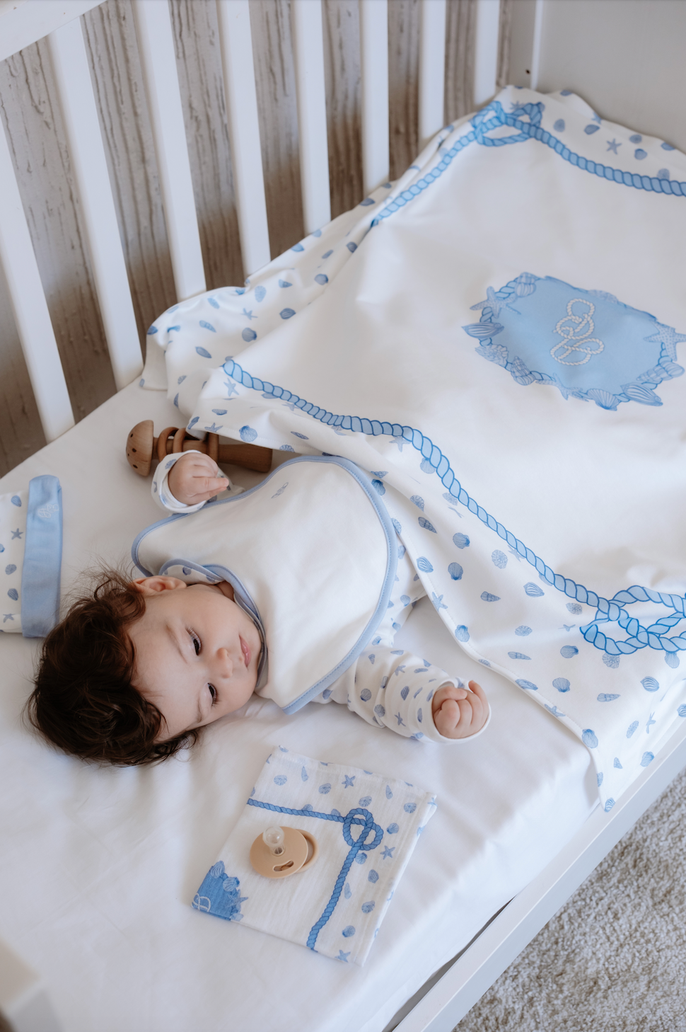 Double-Sided Baby Blanket - Sea Shell