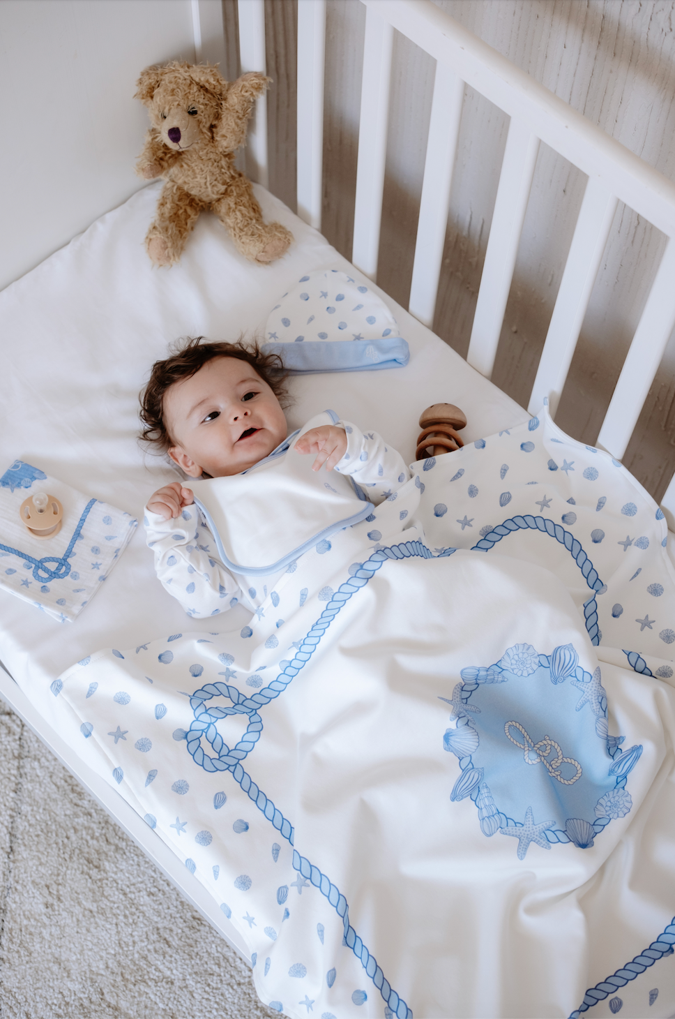 Double-Sided Baby Blanket - Sea Shell