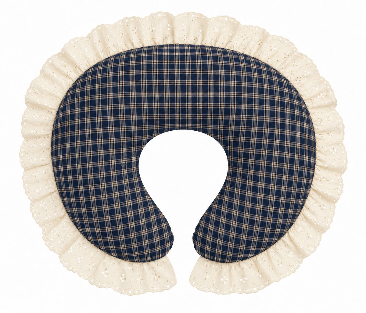 Ivory Eyelet Ruffle Original Nursing Pillow Cover