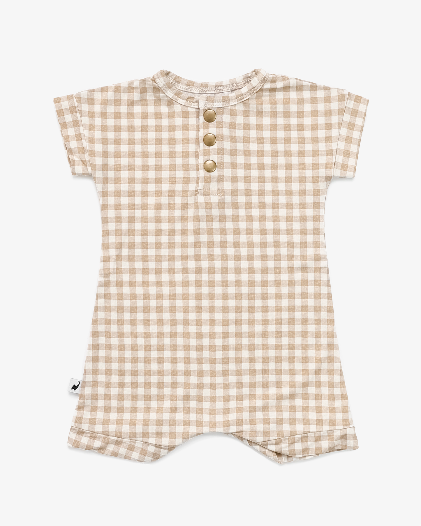 Gingham Print Romper