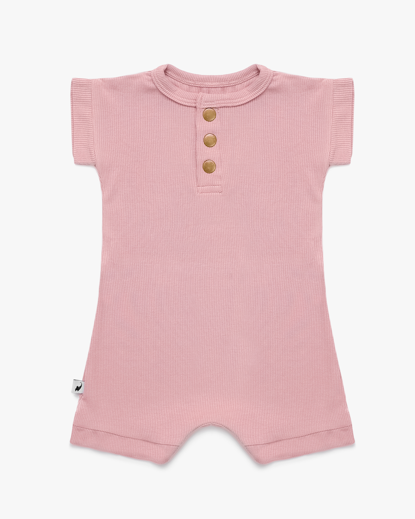 blush ribbed romper