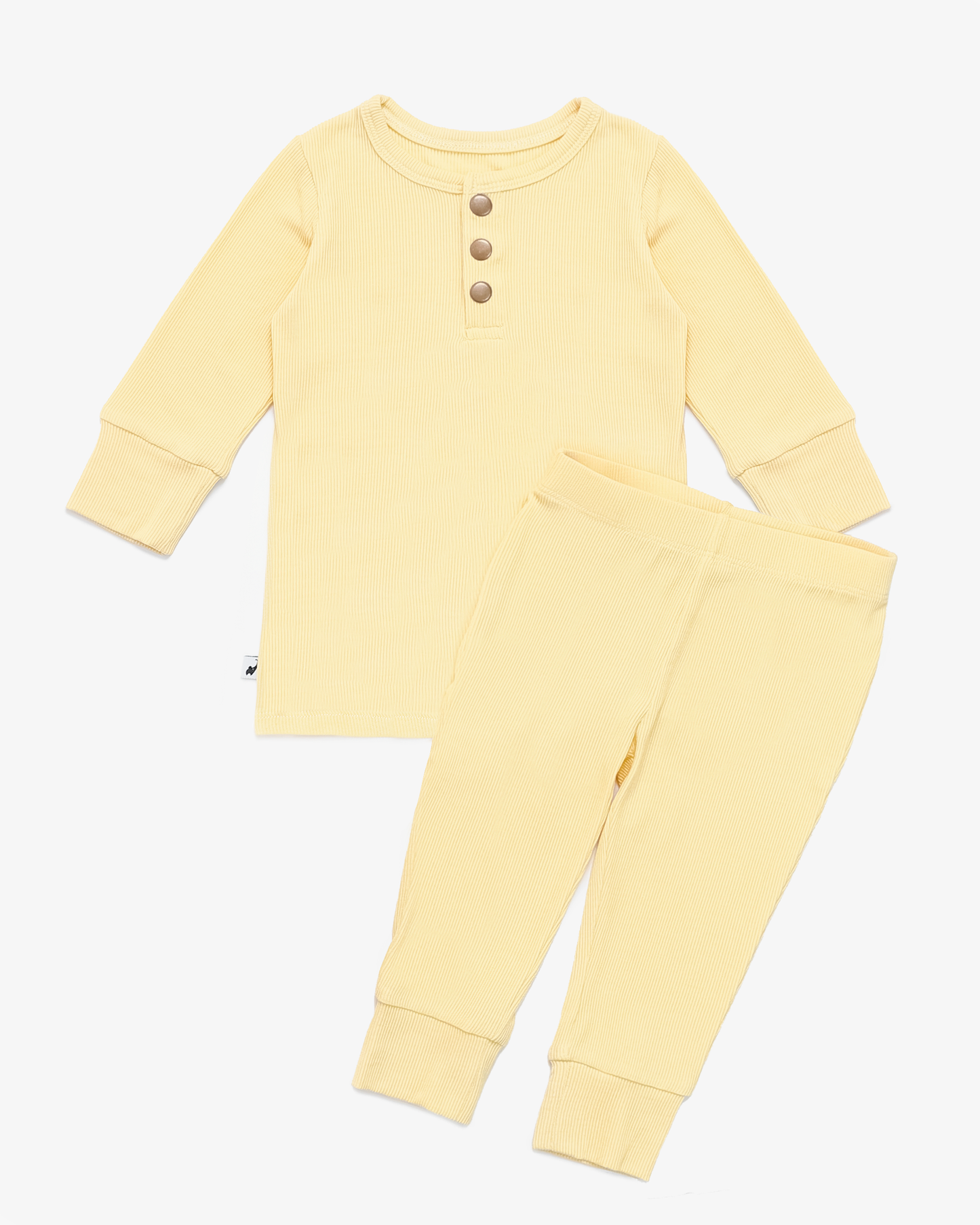 Lemon Ribbed Two-Piece Set