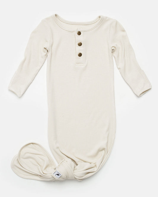 oatmeal ribbed knotted sleeper