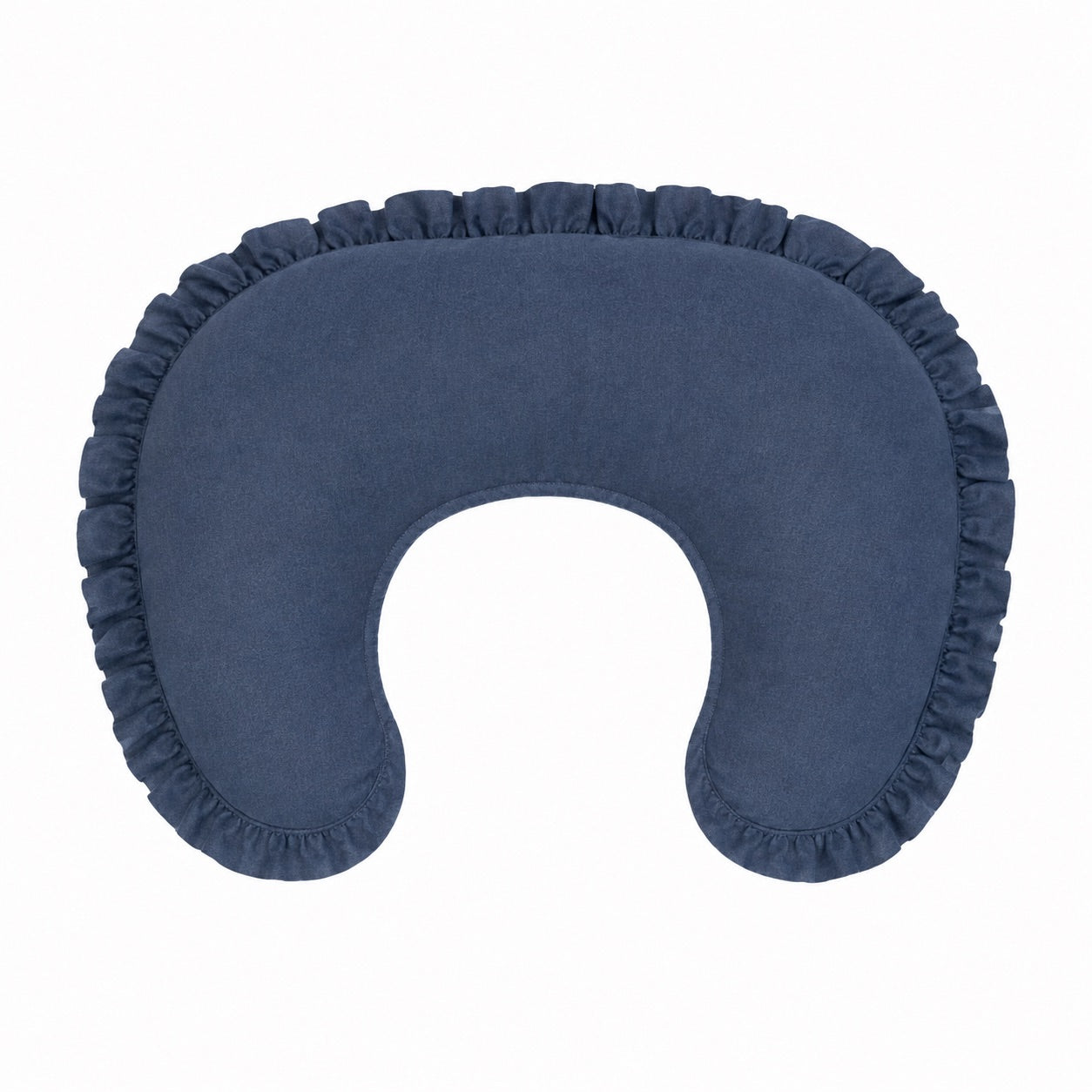 Dark Denim Ruffle Nursing Pillow Cover