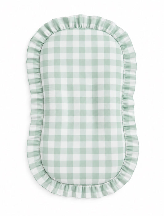 Light Green Checkered Baby Lounger Cover
