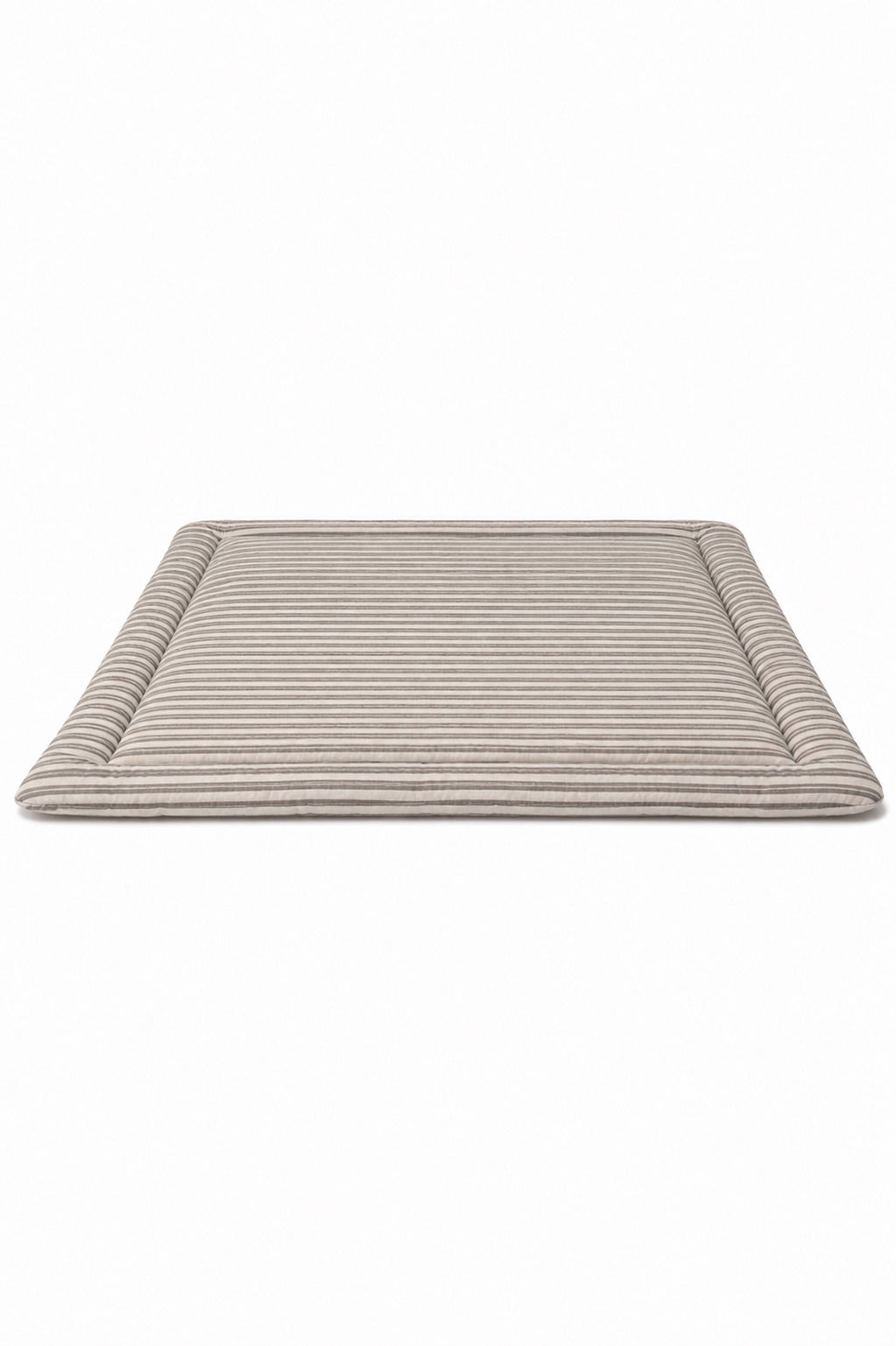 Grey Ivory Stripe Padded Baby Play Mat