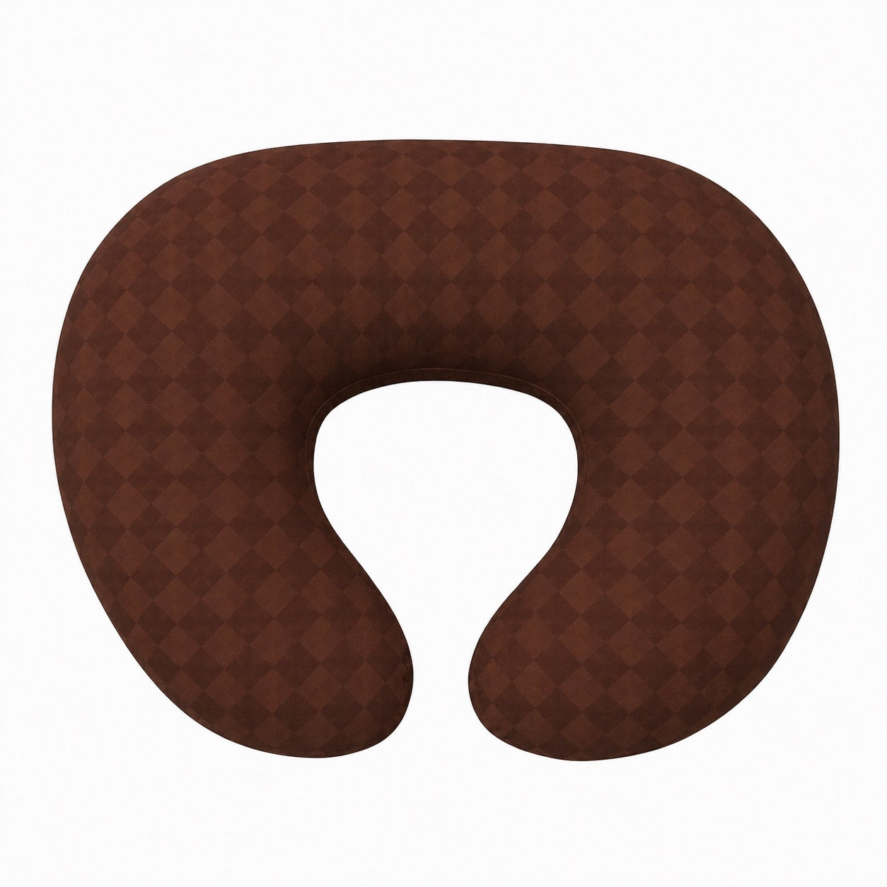 Brown Diamond Ruffle Nursing Pillow Cover