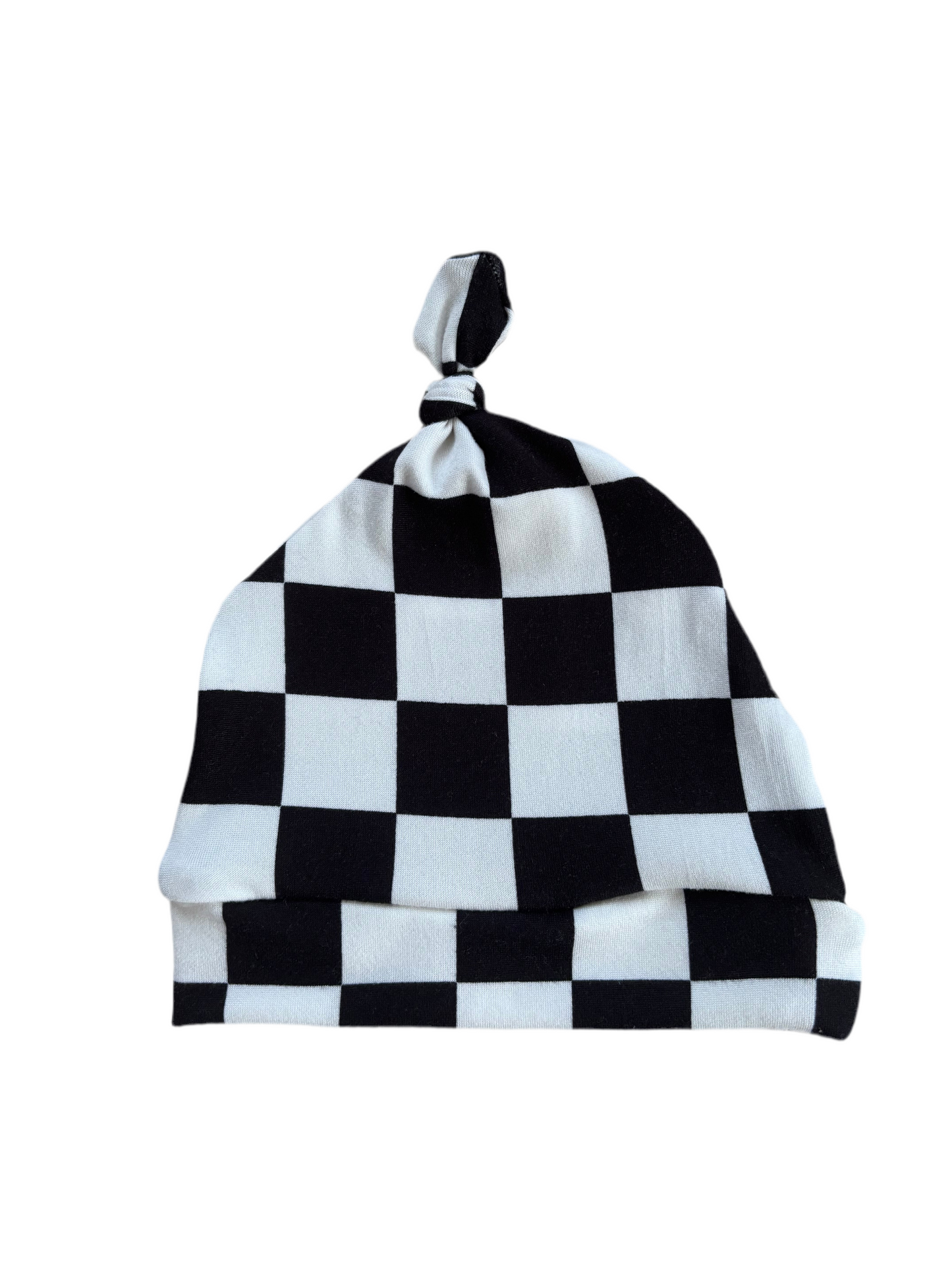 Race Black Checkered Knotted Hat