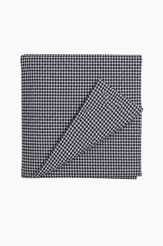 Black White Houndstooth Crib Quilted Blanket