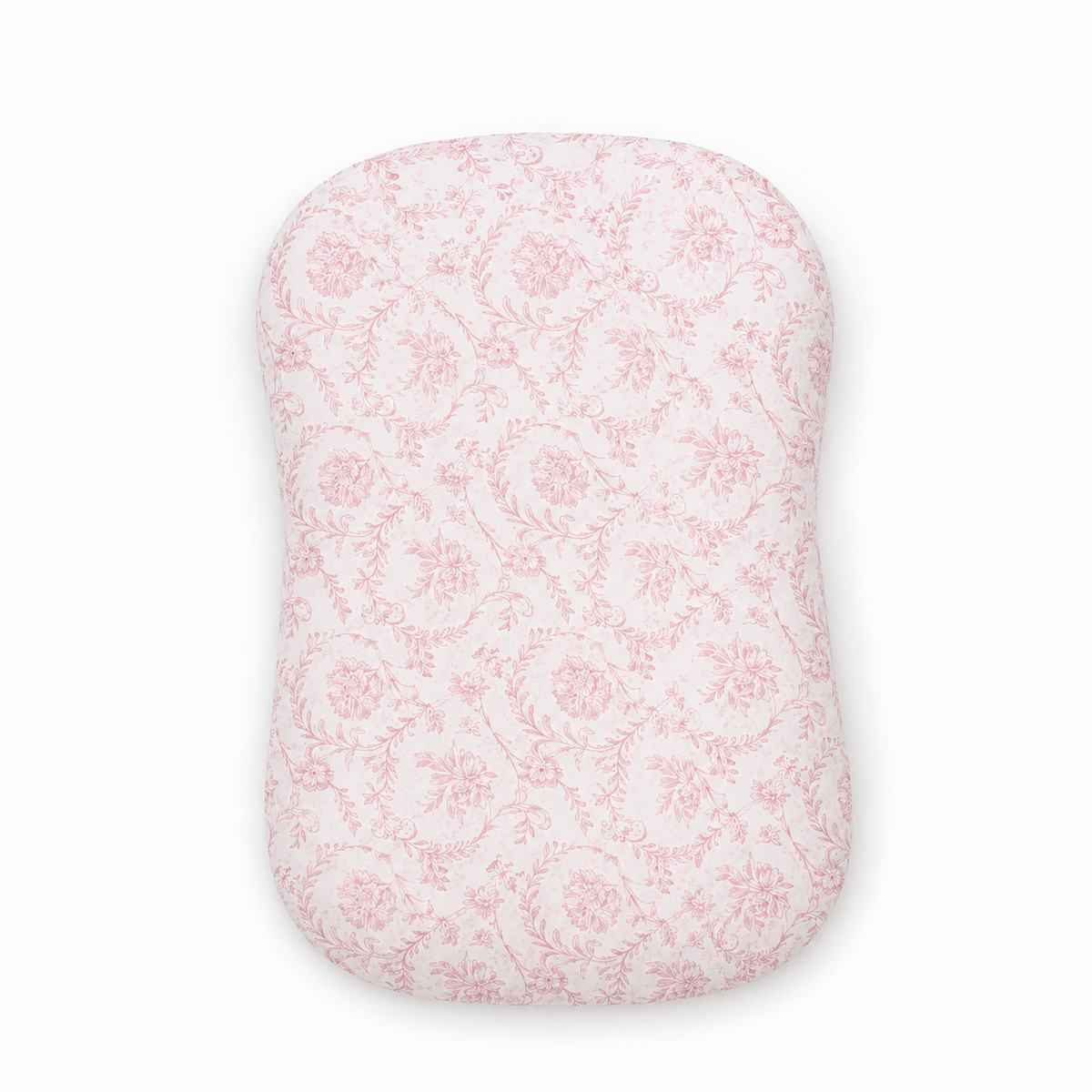 Pink Chinoiserie Ruffle Baby Lounger Cover