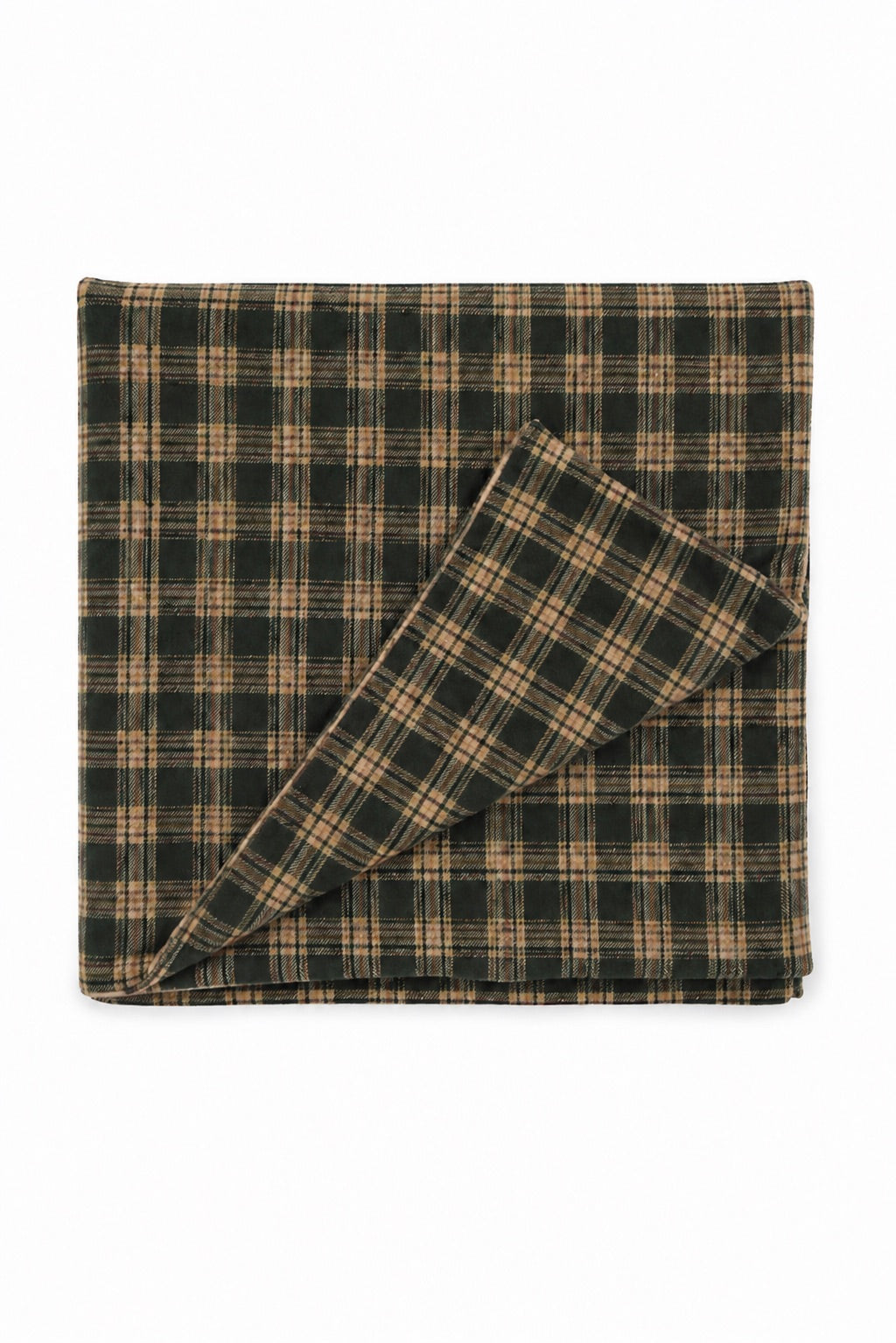 Green Plaid Crib Quilted Blanket