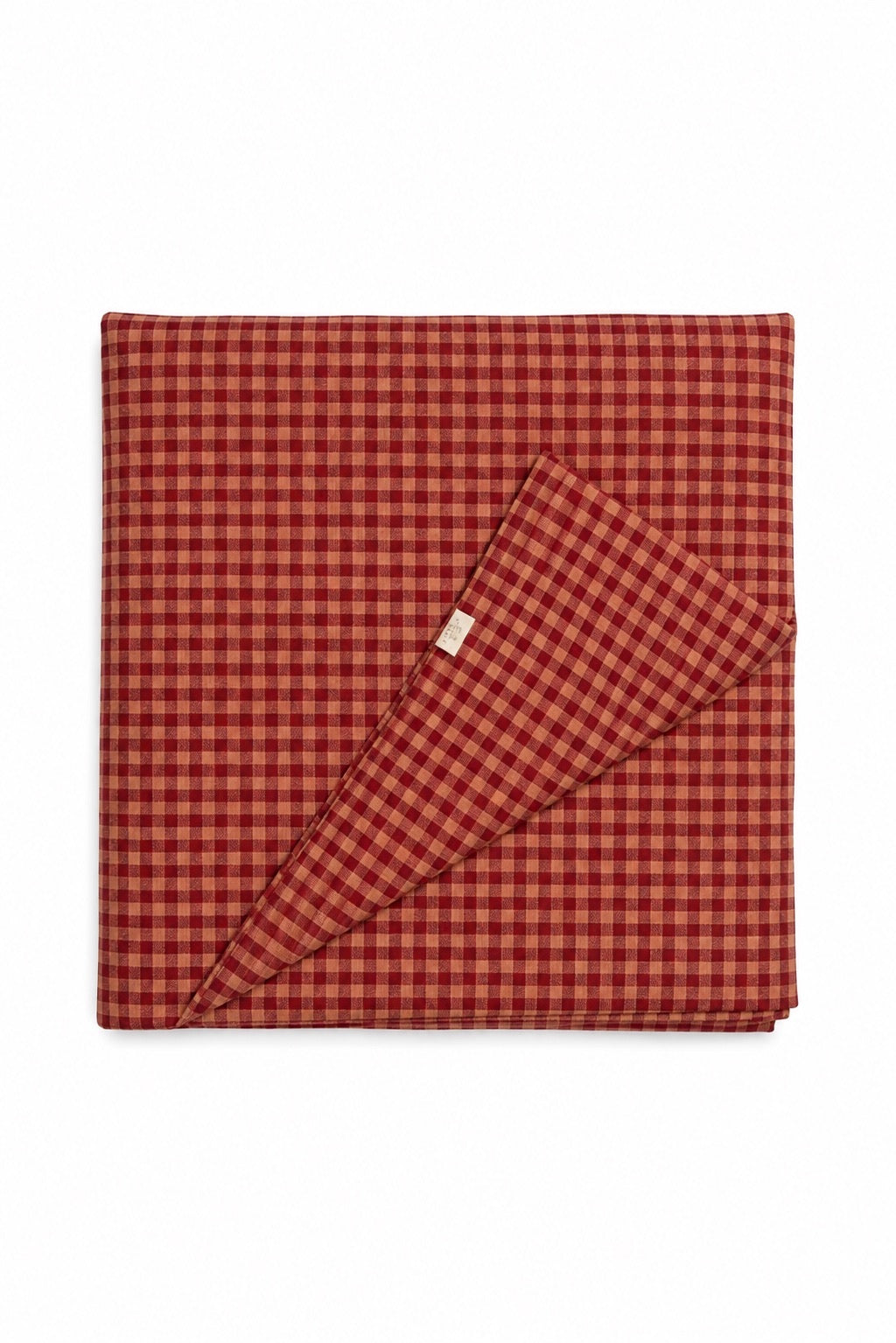 Red Beige Crib Quilted Blanket