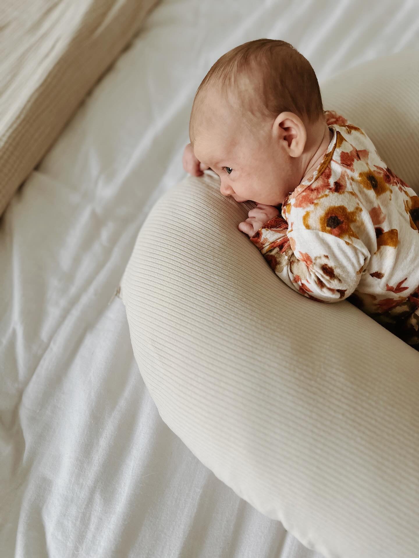 Little Mae Co Oat Ribbed Nursing Pillow Cover