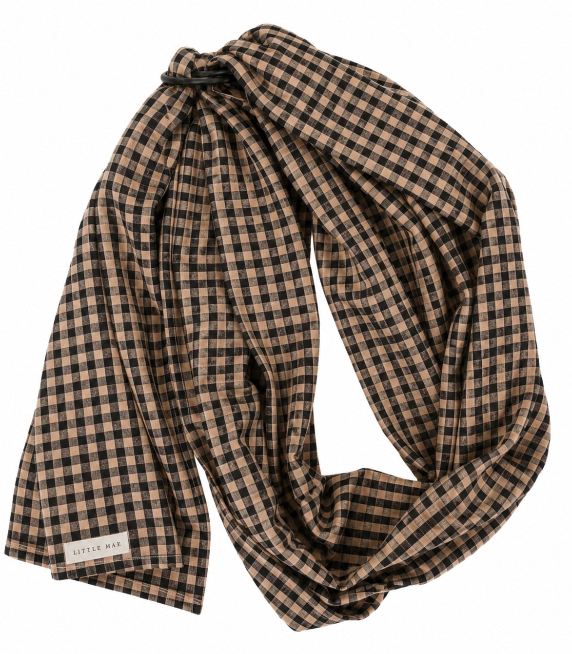 Brown Black Gingham Ring Sling Carrier